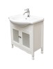 MOBILI 2G - Mobile bagno classico legno bianco shabby chic L.85 P.50 vista frontale