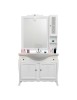 MOBILI 2G - Mobile bagno classico legno bianco shabby chic L.105 P.50 vista frontale