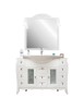 MOBILI 2G - Mobile bagno completo doppia colonna legno bianco shabby  vista frontale