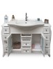 MOBILI 2G - Mobile bagno completo doppia colonna legno bianco shabby  vista frontale