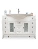 MOBILI 2G - Mobile bagno completo doppia colonna legno bianco shabby  vista frontale