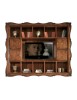 MOBILI 2G - Parete porta tv a Cornice 14 vani con porte legno bassano 235X37x192 vista frontale