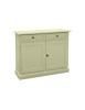 MOBILI 2G - Madia Credenza Shabby Chic In Legno 2 Porte avorio 105x42x85 vista frontale