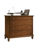 MOBILI 2G - Cassettiera classica 4 cassetti legno massello tinta noce 119x52x101 vista frontale