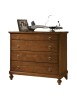 MOBILI 2G - Cassettiera classica 4 cassetti legno massello tinta noce 119x52x101 vista frontale