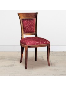 MOBILI 2G - Sedia classica imbottita ecopelle tessuto 48x60x97 vista tessuto