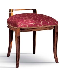 MOBILI 2G - Sedia classica imbottita ecopelle tessuto 48x60x97 vista tessuto