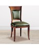 MOBILI 2G - Sedia classica imbottita legno ecopelle tessuto 48x60x97 vista ecopelle