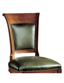 MOBILI 2G - Sedia classica imbottita ecopelle tessuto 48x60x97 vista ecopelle