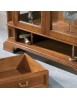 MOBILI 2G - Vetrina classica 2 porte 1 cassetto legno bassano segreto 142X49x210 vista frontale segreti
