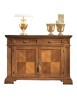 MOBILI 2G - Credenza classica 2 porte 2 cassetti legno  bassano segreto 141X48x101 vista frontale