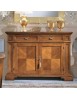 MOBILI 2G - Credenza classica 2 porte 2 cassetti legno  bassano segreto 141X48x101 vista frontale
