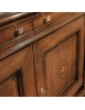 MOBILI 2G -  Soggiorno Classico Completo Legno Intarsio Finitura Bassano segreto VISTA FRONTALE PORTE CREDENZA