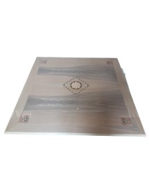 MOBILI 2G -  Soggiorno Classico Completo Legno Intarsio Finitura Bassano segreto VISTA FRONTALE PIANO DEL TAVOLO