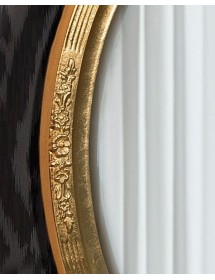 Specchiera in foglia oro ovale- Misure: l.60 x h.80 x p.5