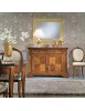 MOBILI 2G -  Soggiorno Classico Completo Legno spina pesce Bassano segreto VISTA FRONTALE CREDENZA
