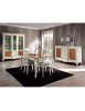 MOBILI 2G - Soggiorno Classico completo Legno intarsiato bicolore shabby VISTA FRONTALE
