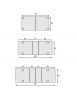 MOBILI 2G - Soggiorno Classico completo Legno intarsiato bicolore shabby VISTA FRONTALE MISURE TAVOLO