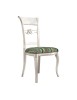MOBILI 2G - Soggiorno Classico completo Legno intarsiato bicolore shabby VISTA FRONTALE SEDIA
