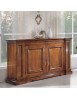 MOBILI 2G - Credenza classica 2 porte 2 cassetti legno bassano intarsio 206X55x120 vista frontale