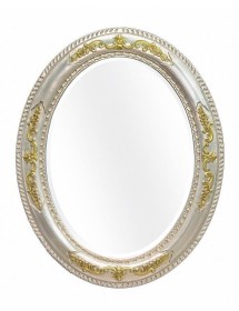 MOBILI2G - Specchiera in foglia argento con particolari con mecca- Misure: l.74 x h.94 x p.5