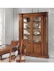 MOBILI 2G - Vetrina classica 2 porte intarsio legno bassano 160X43x205 vista frontale