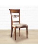 MOBILI 2G - Sedia classica imbottita tessuto legno bassano 52x60x105 vista frontale