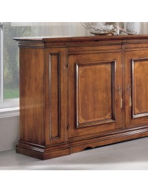 MOBILI 2G -  Soggiorno Classico Completo Legno intarsio Bassano vista frontale