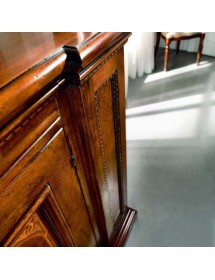 MOBILI 2G -  Soggiorno Classico Completo Legno intarsio Bassano vista frontale