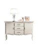 MOBILI 2G - Credenza 2 porte 3 cassetti legno shabby bianco 150X45x96 vista frontale