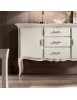MOBILI 2G - Soggiorno Provenzale Legno bianco consumato shabby vista frontale