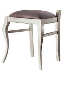 MOBILI 2G - Tavolo quadrato fisso legno bianco shabby 100X100x78 vista frontale gambe