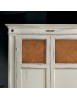 MOBILI 2G - Armadio dispensa 2 porte Legno bicolore shabby 143x56x210 vista frontale