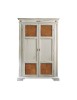 MOBILI 2G - Armadio dispensa 2 porte Legno bicolore shabby 143x56x210 vista frontale