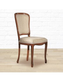 MOBILI 2G - Sedia classica imbottita tessuto legno bassano 49x52x96 vista laterale