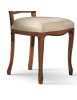 MOBILI 2G - Sedia classica imbottita tessuto legno bassano 49x52x96 vista laterale gambe