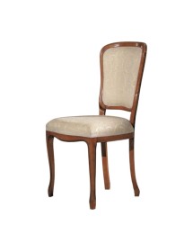 MOBILI 2G - Sedia classica imbottita tessuto legno bassano 49x52x96 vista laterale