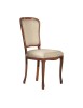 MOBILI 2G - Sedia classica imbottita tessuto legno bassano 49x52x96 vista laterale