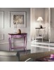 MOBILI 2G - Consolle classica 1 cassetto legno lilla shabby bicolore 71X37x74 VISTA FRONTALE