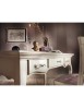 MOBILI 2G - Scrivania classica 3 cassetti legno bianco shabby 130X70x78 VISTA FRONTALE