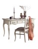 MOBILI 2G - Scrivania classica 3 cassetti legno bianco shabby 130X70x78 VISTA FRONTALE