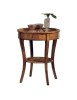 MOBILI 2G - Tavolino rotondo classico 1 cassetto legno bassano 61X61x72 vista frontale