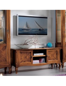 MOBILI 2G - Parete attrezzata classica intarsio legno bassano VISTA FRONTALE PORTA TV