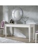 MOBILI 2G - Consolle tavolo moderna allungabile legno bianco shabby 160X55x77 vista frontale