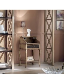 MOBILI 2G - Libreria classica crociera legno frassino shabby 229X43X225 vista frontale