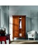 MOBILI 2G - Armadio classico 2 porte intarsiate Legno bassano 126x62x207 vista frontale aperta