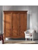 MOBILI 2G - Armadio classico 3 porte intarsiate Legno bassano 190x62x220 vista frontale