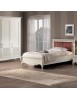 MOBILI 2G - Armadio classico 3 porte paglia di vienna Legno bianco shabby 190x62x220 vista frontale