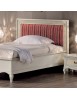 MOBILI 2G - Letto una piazza e mezza Classico Legno Bianco shabby 140 vista frontale