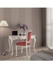 MOBILI 2G - Scrivania 2 cassetti legno bianco shabby 120X60x77 vista frontale